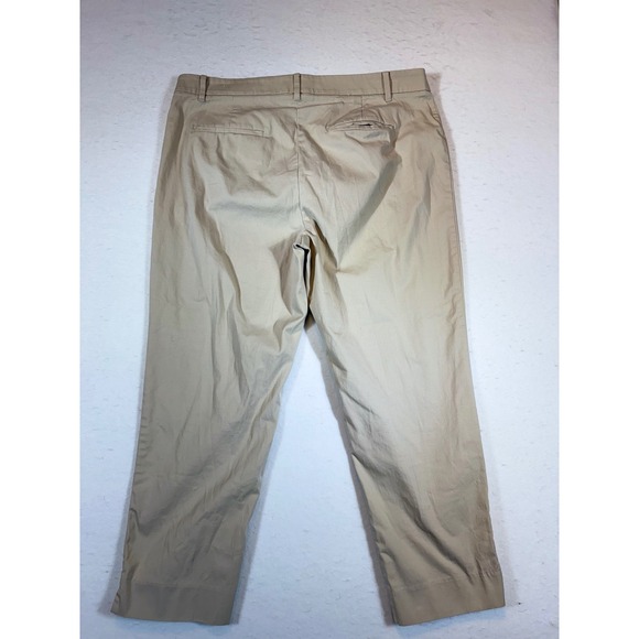 Ann Taylor Women's Khaki Straight Leg Ankle Pants Size 14 - Picture 2 of 3